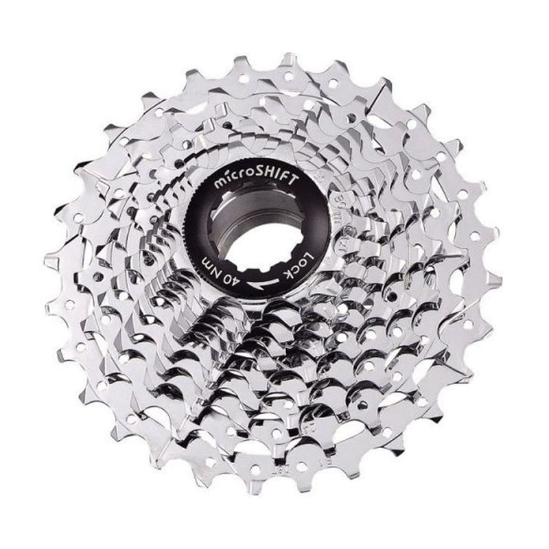 Cassette de Piñones MICROSHIFT Ruta CS-G100 Acero 10P 11/25 CENTOS Araña de Aluminio Piñones Cromado