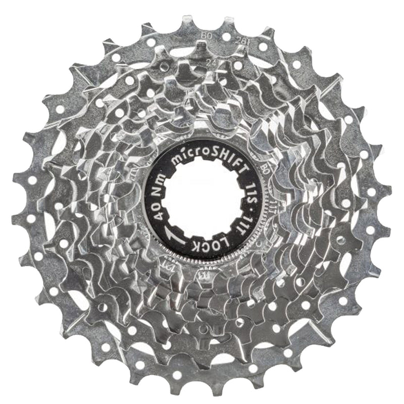 Cassette de Piñones MICROSHIFT Ruta CS-H110 Acero 11P 11/25 CENTOS Cromado/Plata