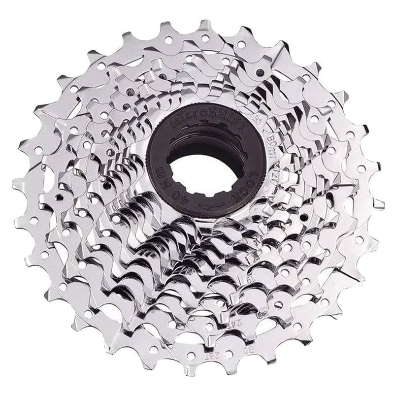 Cassette de Piñones MICROSHIFT Ruta CS-H110 Acero 11P 11/28 CENTOS Cromado/Plata