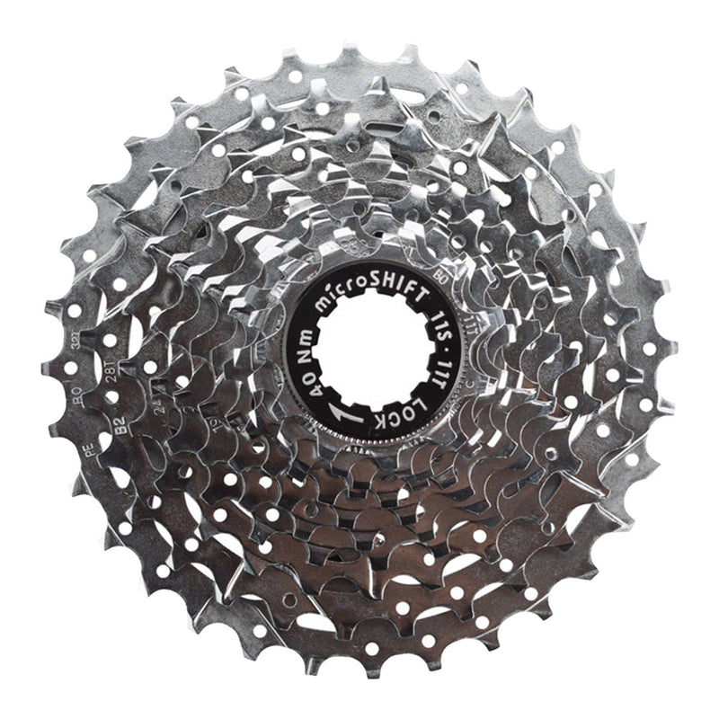 Cassette de Piñones MICROSHIFT Ruta CS-H110 Acero 11P 11/32 CENTOS Cromado/Plata