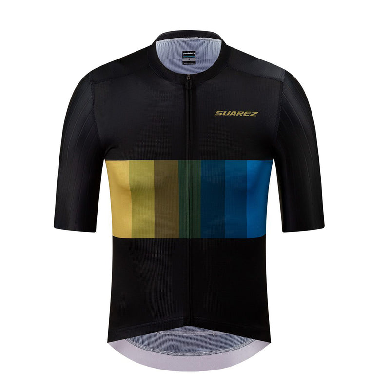 Jersey SUAREZ PERFORMANCE EROSION Manga Corta Hombre Negro/Amarillo/Azul Talla:G MCJ5131500L1111