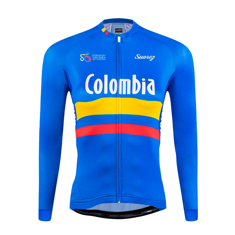 Jersey SUAREZ PERFORMANCE COLOMBIA FEDERACION 2021 2.0 Manga Larga Mujer Azul Talla: G WCJ5128600L900