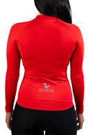 Jersey Basic Manga Larga - Mujer - Rojo
