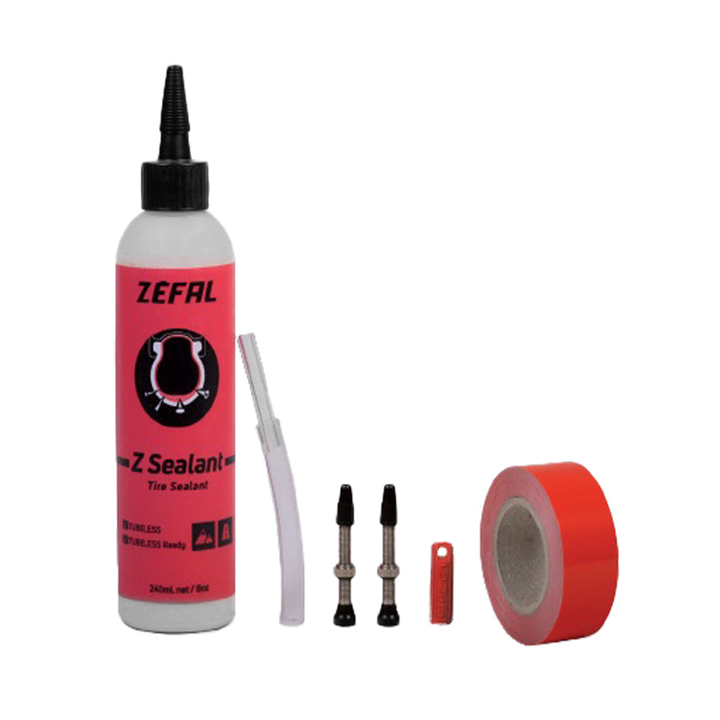 Kit para conversión ZEFAL Montaña TUBELESS KIT 26"/27.5"/29" 30 mm Ancho Sellador / Valvulas / Cinta 9367