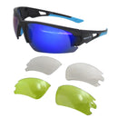 Lentes Benotto Negro/Azul Mica: Azul, Transparente y Amarilla