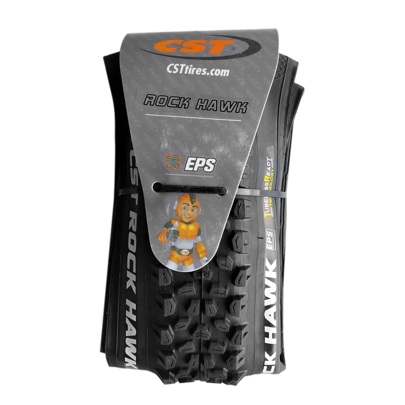 Llanta CST 29X2.40 (60-622) MTB ROCK HAWK Negra 60TPI Doblable EPS TubelessC1844