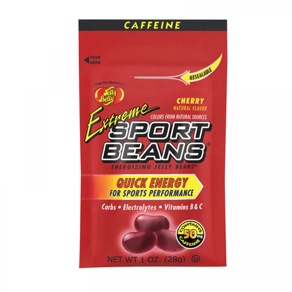 Sport Beans Extreme Cherry w/caffeine 28gr / Caja c/24 pz