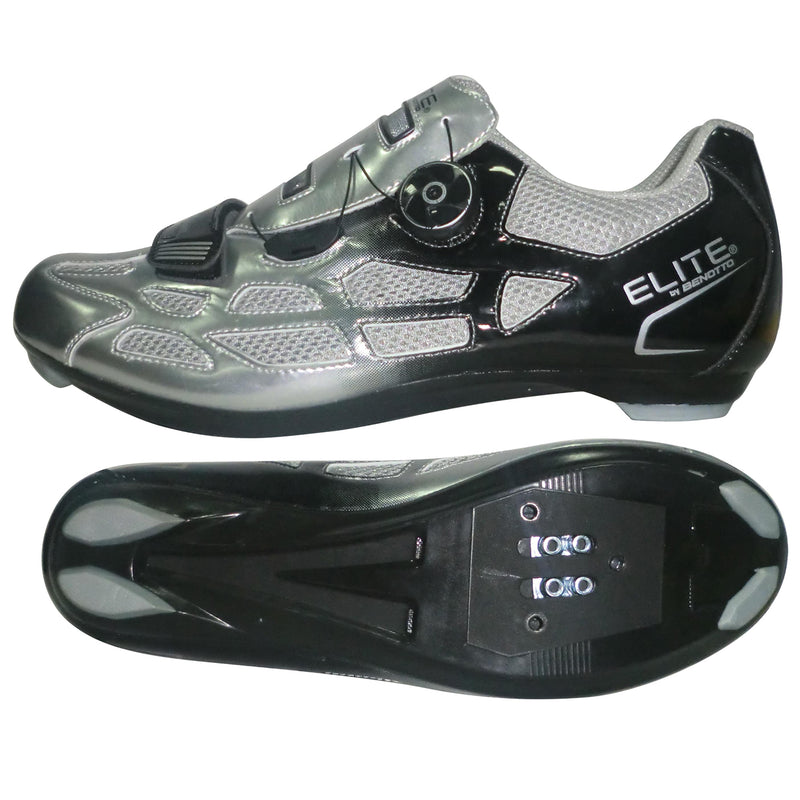 Zapato ELITE Ruta TB16-B1259 Med:45.0/29.7 Plata/Negro