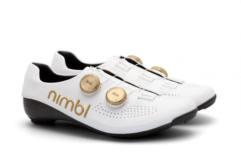 Nimbl Ultimate Blanco/Oro Zapatillas de Ciclismo
