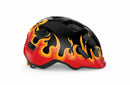 Met Casco Hooray Negro Flamas