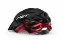 Met Casco Veleno Negro/Rojo