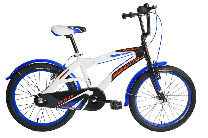 Bicicleta BENOTTO Cross VKR-13 R20 1V. Niño Frenos 'V' Acero Negro/Blanco/Azul Talla:UN