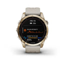 Reloj Garmin Fenix 7S 42mm Sapphire Solar Oro Crema